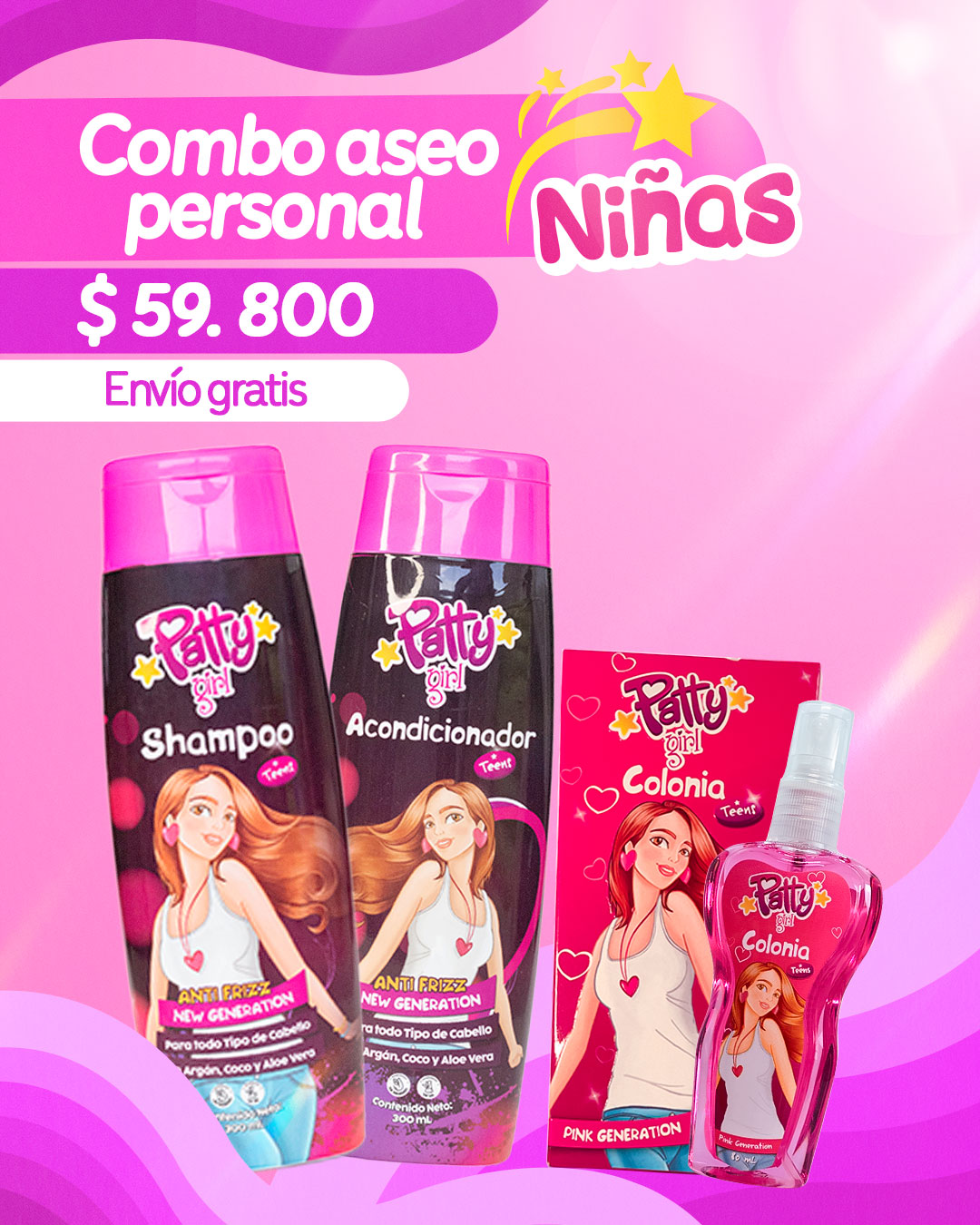 Combo aseo personal niñas