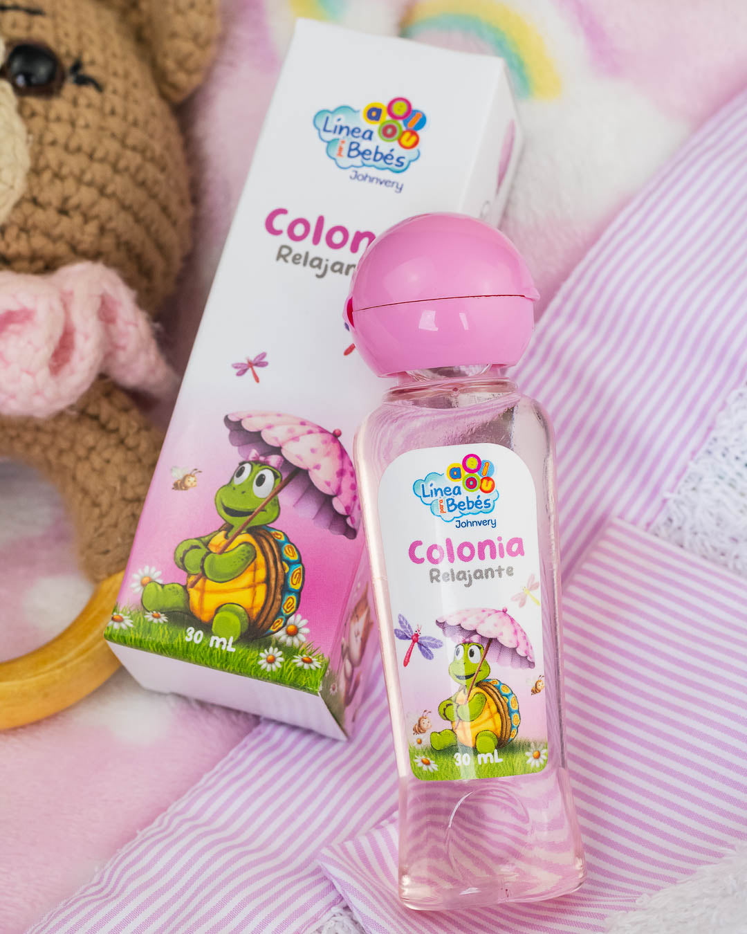 Mini colonia para bebés rosada x30ml