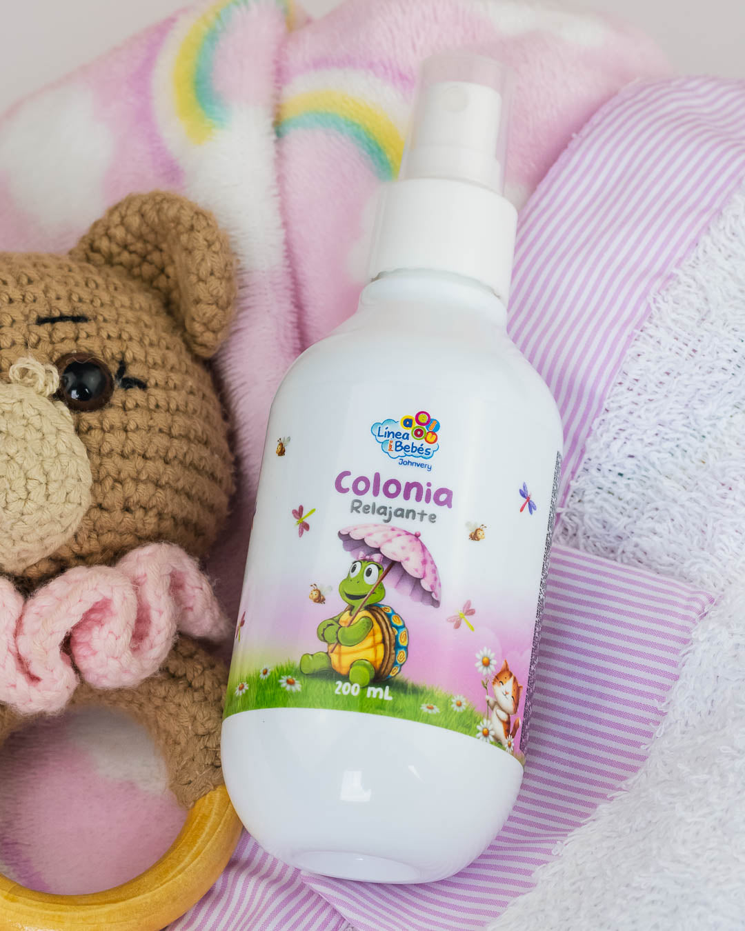 Colonia para bebés rosada x200ml