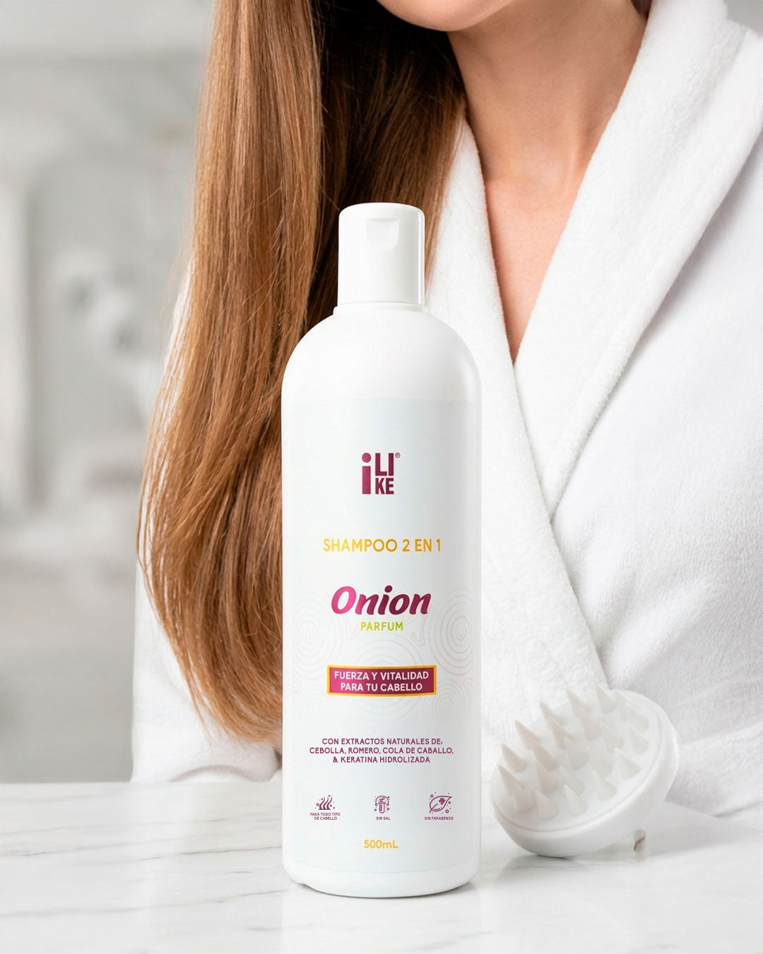 Shampoo 2 en 1 de Cebolla I LIKE x500ml